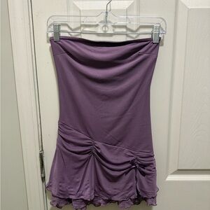 Edikted Evelin Ruches Hem Mini Dress